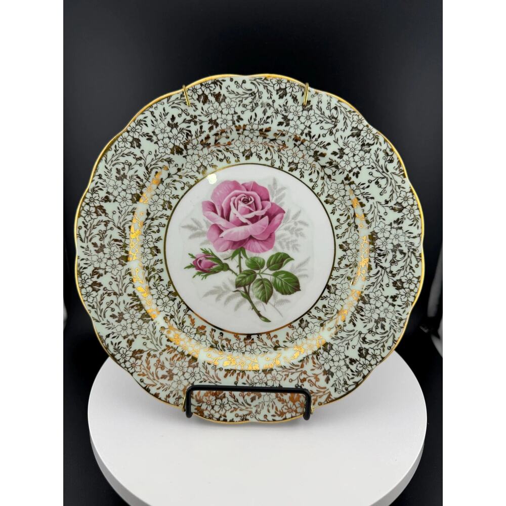 Vintage Royal Standard Bone China Decorative Rose Plate